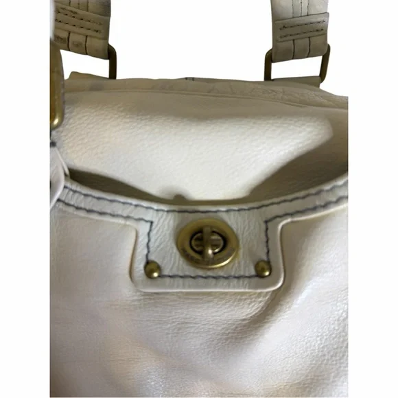 Marc Jacobs Vintage White Leather Handbag Y2k - Picture 4 of 11